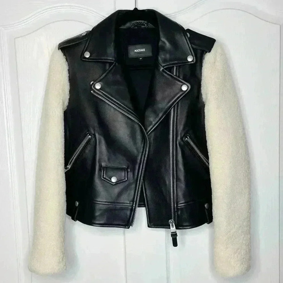 NWOT Mackage Baya Leather Moto Jacket Size Small - Picture 10 of 14